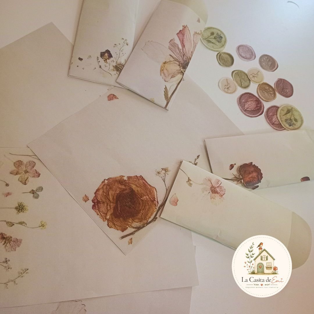 Flores entre Páginas - Colección de correspondencia botánica imprimible - Imagen 3