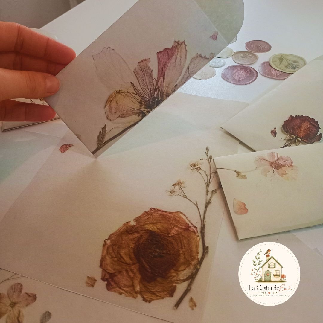Flores entre Páginas - Colección de correspondencia botánica imprimible - Imagen 2